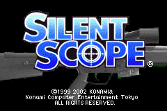 Silent Scope title screen for GameBoy Advance